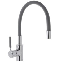 Кухонный смеситель с гибким изливом MIXXUS PREMIUM RIO 011 MI5816 серый
